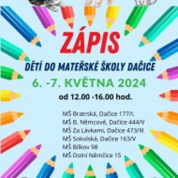 Zápis dětí do Mateřské školy Dačice